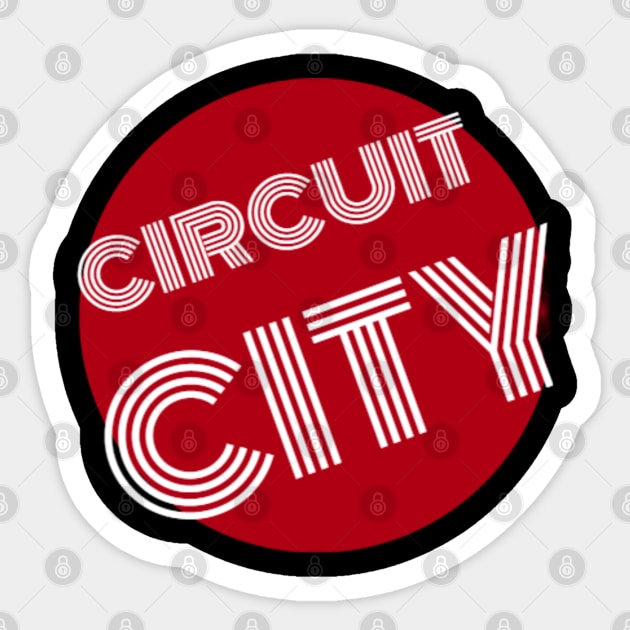 Circuit City Defunct Logo Sticker by TWO HORNS UP ART